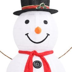 shumee Dekorativní vánoční sněhulák s LED luxusní tkanina 180 cm