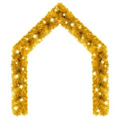Greatstore Vánoční girlanda s LED světýlky 10 m zlatá