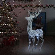 Greatstore XXL Akrylový vánoční sob 250 studených bílých LED diod 180 cm