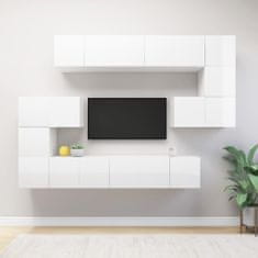 Vidaxl 10dílný set TV skříněk bílý kompozitní dřevo