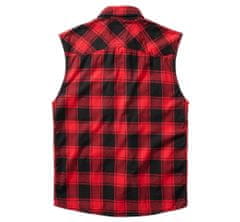 BRANDIT košile Checkshirt sleeveless červená-černá Velikost: S