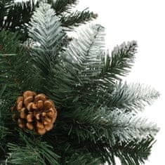 shumee Umělý vánoční stromek se šiškami a bílými třpytkami 150 cm
