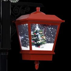 shumee Vánoční pouliční lampa se Santou černo-červená 81x40x188 cm PVC