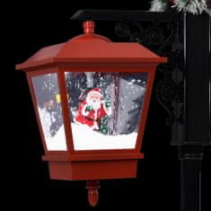 Vidaxl Vánoční pouliční lampa se Santou černo-červená 81x40x188 cm PVC