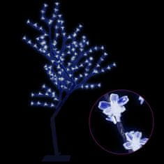 Greatstore Vánoční strom 128 LED modré světlo třešňový květ 120 cm