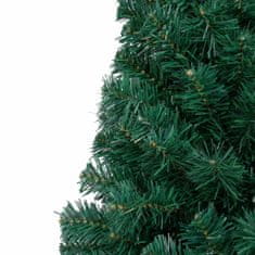 Greatstore Umělý vánoční půl stromek se stojanem zelený 210 cm PVC