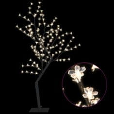Greatstore Vánoční strom 128 LED teplé bílé světlo třešňový květ 120 cm
