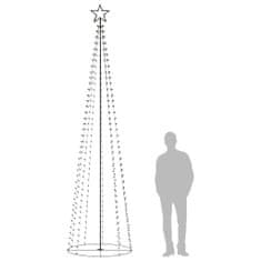 Vidaxl Vánoční stromek kužel 400 teplých bílých LED diod 100 x 360 cm
