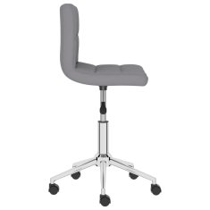 shumee Otočná kancelářská židle světle šedá textil
