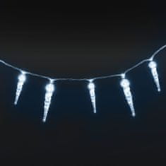 Greatstore Vánoční světelné rampouchy 100 ks studené bílé akrylové ovladač