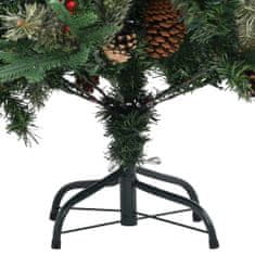 Vidaxl Vánoční stromek se šiškami zelený 195 cm PVC a PE