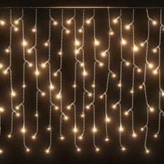 Greatstore LED světelný závěs s rampouchy 10 m 400 LED teplé bílé 8 funkcí