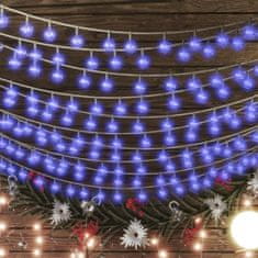 Vidaxl Světelný řetěz kulaté žárovky 40 m 400 LED modrá 8 funkcí