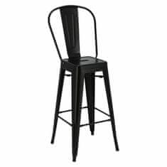 Fernity barová židle Paris Back 75cm. černá insp.Tolix