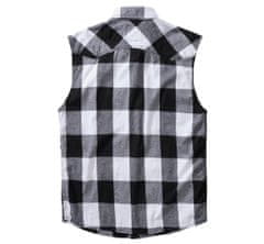 BRANDIT košile Checkshirt sleeveless bílo-černá Velikost: S