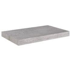 Vidaxl Plovoucí nástěnná police betonově šedá 50 x 23 x 3,8 cm MDF