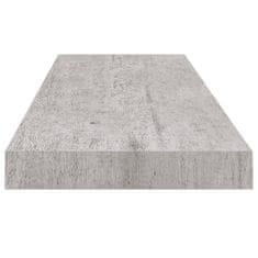 Greatstore Plovoucí nástěnná police betonově šedá 80 x 23,5 x 3,8 cm MDF