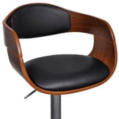 Vidaxl Barová stolička ohýbané dřevo a umělá kůže