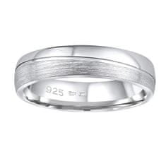 Silvego Snubní stříbrný prsten Glamis pro muže i ženy QRD8453M (Obvod 59 mm)