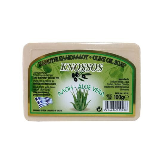 Knossos Řecké olivové mýdlo s vůní aloe 100g