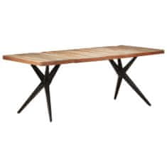 shumee Jídelní stůl 200 x 90 x 76 cm masivní regenerované dřevo