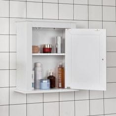 SoBuy FRG203-W Nástěnná skříňka Nástěnná koupelnová skříňka Bílá 40x49x18cm