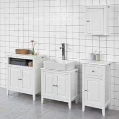 SoBuy FRG204-W Koupelnová komoda Koupelnová skříňka Příborník předsíňka Koupelnový nábytek Bílá 69x80x33cm