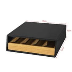 SoBuy FRG280-SCH krabička na kapsle na kávu kapsle dávkovač kapslí bambus 30x10x31cm