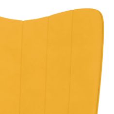 Vidaxl Relaxační křeslo hořčicově žluté samet