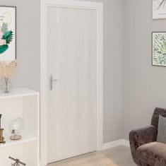 Greatstore Samolepící tapety na dveře 4 ks bílé dřevo 210 x 90 cm PVC