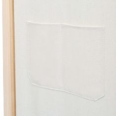Greatstore 4dílný paraván krémový 160 x 170 x 4 cm textil