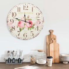Petromila Vintage nástěnné hodiny květina 60 cm