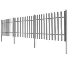 Greatstore Laťkový plot se sloupky 3 ks WPC 600 x 100 cm