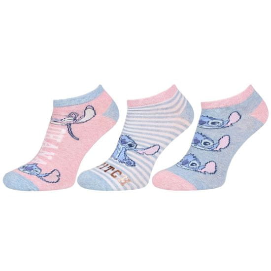 Disney Růžové a modré nízké ponožky Stitch Disney