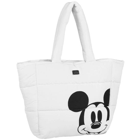 Velká bílá péřová taška Mickey Mouse