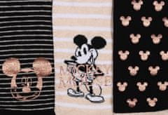 Disney 3x černo-béžové ponožky Mickey Mouse