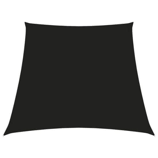 Vidaxl Stínící plachta oxfordská látka lichoběžníková 4/5 x 3 m černá