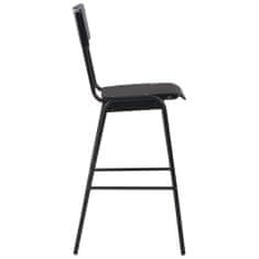 Greatstore Barové židle 2 ks černé masivní překližka a ocel