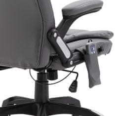 Greatstore Masážní kancelářská židle antracitová umělá kůže