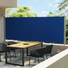 Greatstore Zatahovací boční markýza / zástěna 600 x 170 cm modrá