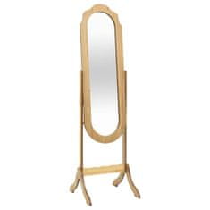 Greatstore Volně stojící zrcadlo světlé dřevo 46 x 48 x 164 cm