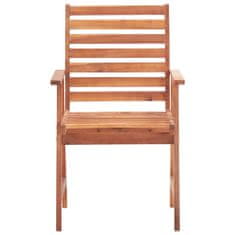 Vidaxl Zahradní jídelní židle 2 ks s poduškami masivní akáciové dřevo