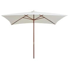 shumee VidaXL Zahradní deštník 200x300 cm Dřevěný krémový