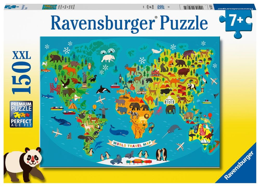 Ravensburger Zvířecí světová mapa 150 dílků