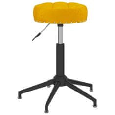 Greatstore Otočná kancelářská židle hořčicově žlutá samet