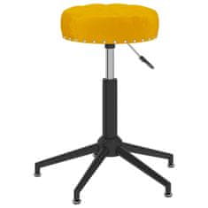 Greatstore Otočná kancelářská židle hořčicově žlutá samet