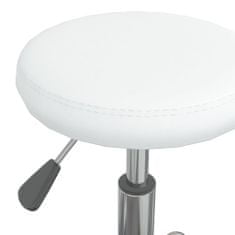 Vidaxl Otočná kancelářská židle bílá umělá kůže