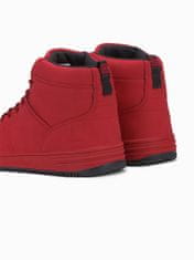 OMBRE Pánské sneakers boty T311 - červená - 40