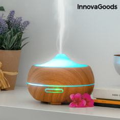 InnovaGoods Zvlhčovač vzduchu s aromadifuzérem, LED Wooden-Effect