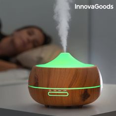 InnovaGoods Zvlhčovač vzduchu s aromadifuzérem, LED Wooden-Effect